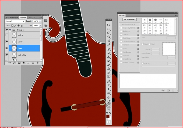 Creation of Bluegrass Mandolin: Step 5